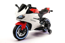 Load image into Gallery viewer, Street Racer Electric Ride-On Motorcycle With Foam Rubber Tires and LED Wheels